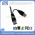 USB 3.0 A Stecker auf Micro USB 3.0 Y Kabel für mobile Festplatte Festplatte Schwarz